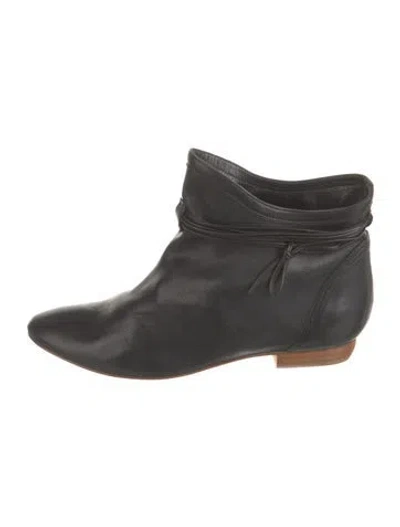 Pre-owned Loeffler Randall Leather Boots In Black