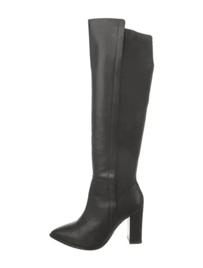 Pre-owned Loeffler Randall Leather Boots In Black