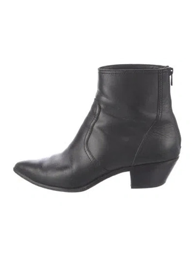 Pre-owned Loeffler Randall Leather Boots In Black