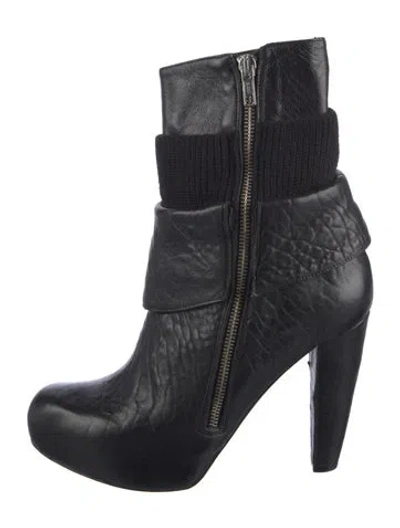 Pre-owned Loeffler Randall Leather Boots In Black