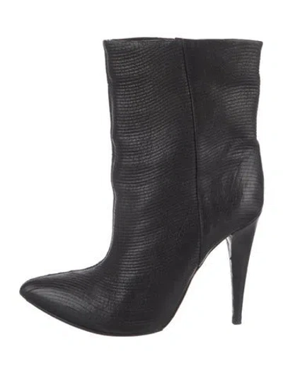 Pre-owned Loeffler Randall Leather Boots In Black