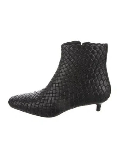 Pre-owned Loeffler Randall Leather Boots In Black