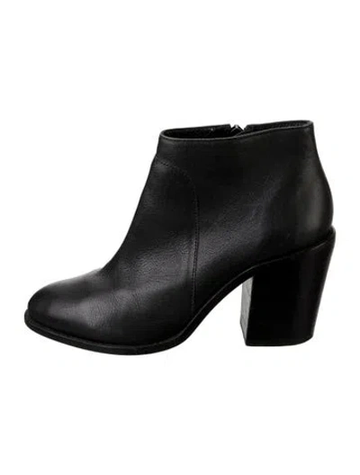 Pre-owned Loeffler Randall Leather Boots In Black