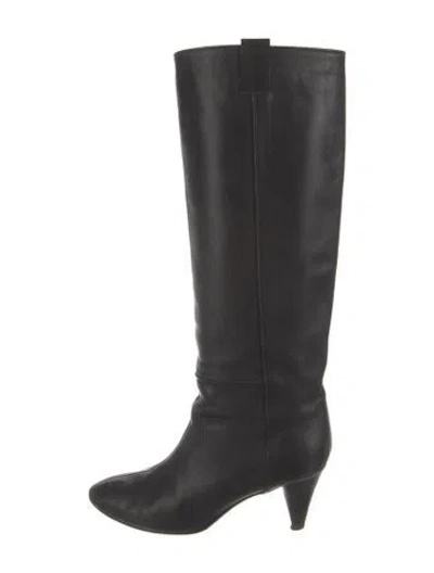 Pre-owned Loeffler Randall Leather Boots In Black