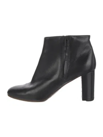 Pre-owned Loeffler Randall Leather Boots In Black