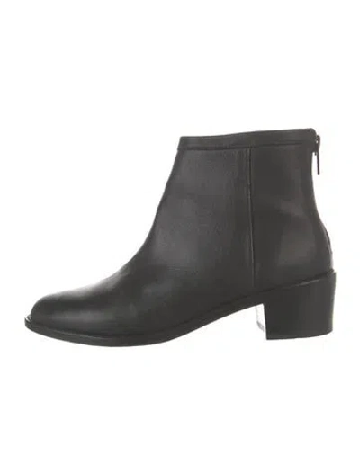Pre-owned Loeffler Randall Leather Boots In Black