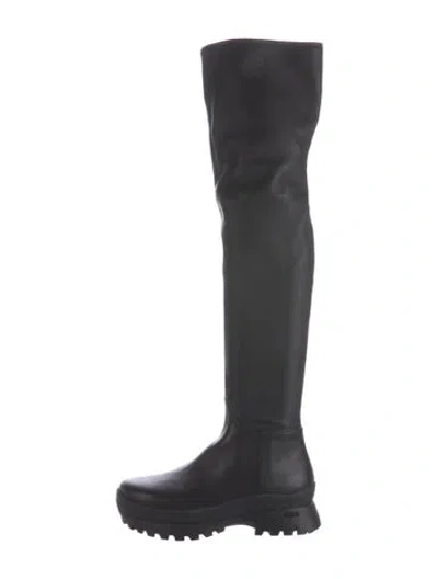 Pre-owned Loeffler Randall Leather Boots In Black