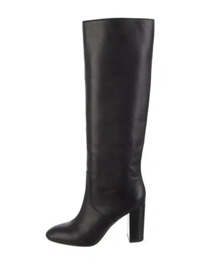 Pre-owned Loeffler Randall Leather Boots In Black