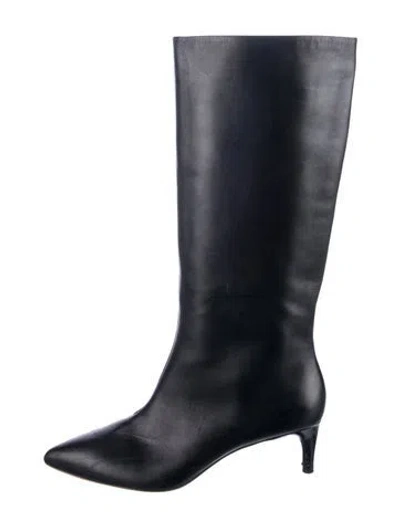 Pre-owned Loeffler Randall Leather Boots In Black