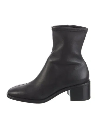 Pre-owned Loeffler Randall Leather Boots In Black