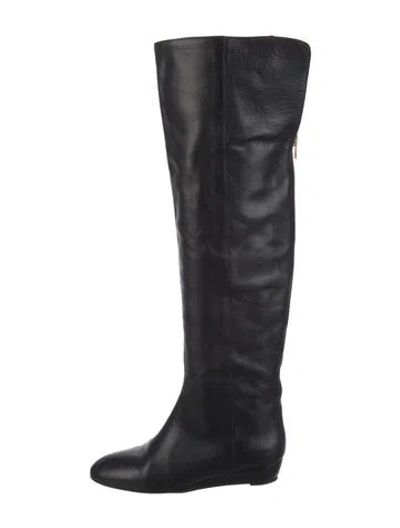 Pre-owned Loeffler Randall Leather Boots In Black