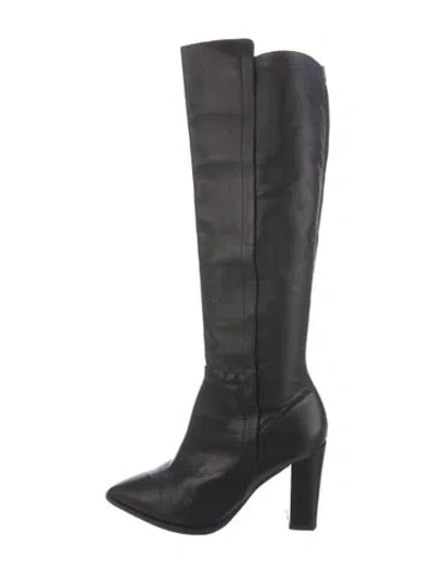 Pre-owned Loeffler Randall Leather Boots In Black