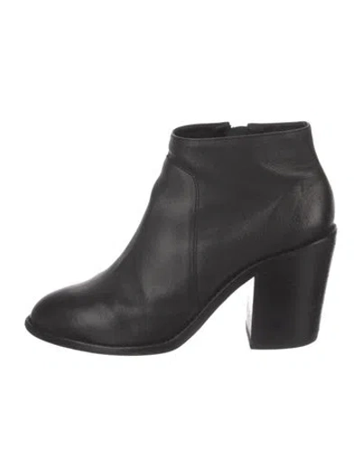 Pre-owned Loeffler Randall Leather Boots In Black