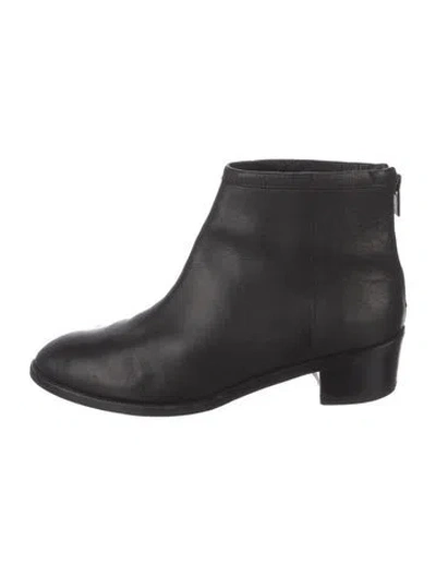Pre-owned Loeffler Randall Leather Boots In Black