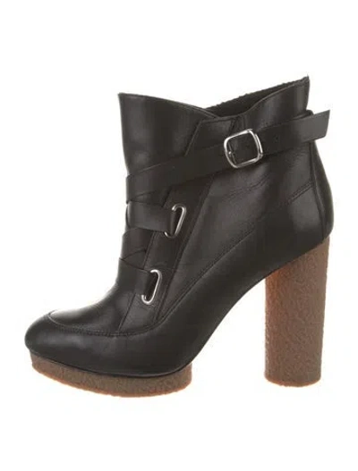 Pre-owned Loeffler Randall Leather Boots In Black