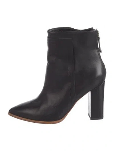 Pre-owned Loeffler Randall Leather Boots In Black