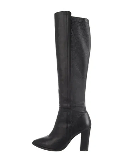 Pre-owned Loeffler Randall Leather Boots In Black