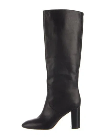 Pre-owned Loeffler Randall Leather Boots In Black