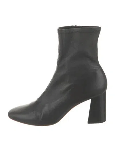 Pre-owned Loeffler Randall Leather Boots In Black