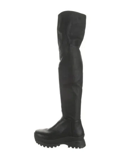 Pre-owned Loeffler Randall Leather Boots In Black