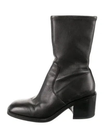 Pre-owned Loeffler Randall Leather Boots In Black