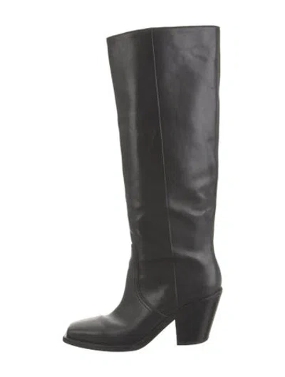 Pre-owned Loeffler Randall Leather Boots In Black