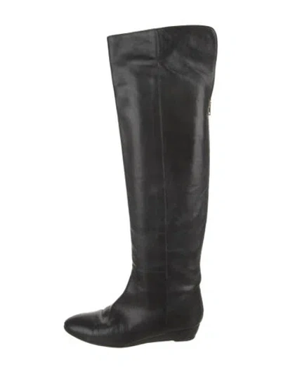 Pre-owned Loeffler Randall Leather Boots In Black