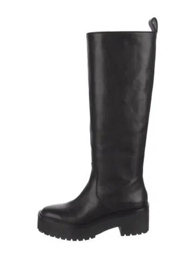 Pre-owned Loeffler Randall Leather Boots In Black