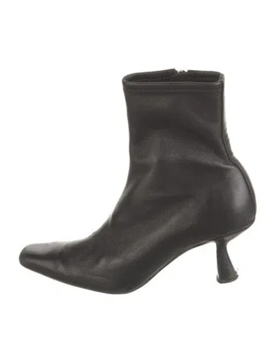 Pre-owned Loeffler Randall Leather Boots In Black