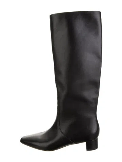 Pre-owned Loeffler Randall Leather Boots In Black