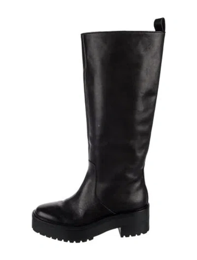 Pre-owned Loeffler Randall Leather Boots In Black