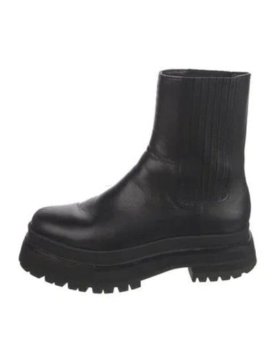Pre-owned Loeffler Randall Leather Boots In Black