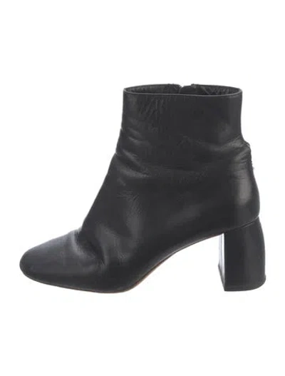 Pre-owned Loeffler Randall Leather Boots In Black
