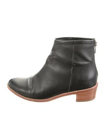 Pre-owned Loeffler Randall Leather Boots In Black