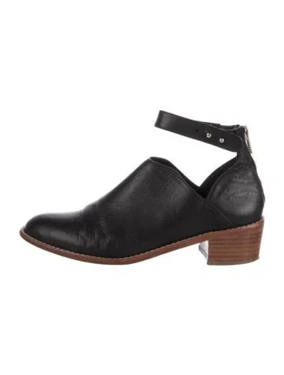 Pre-owned Loeffler Randall Leather Boots In Black