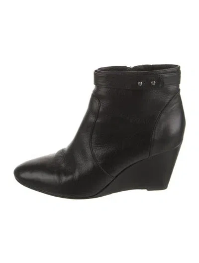 Pre-owned Loeffler Randall Leather Boots In Black