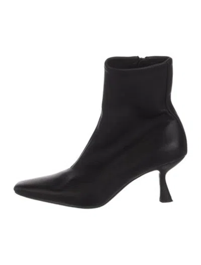 Pre-owned Loeffler Randall Leather Boots In Black