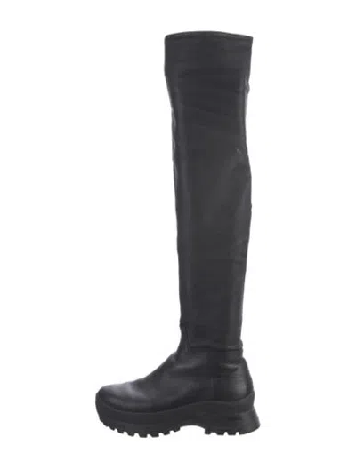 Pre-owned Loeffler Randall Leather Boots In Black
