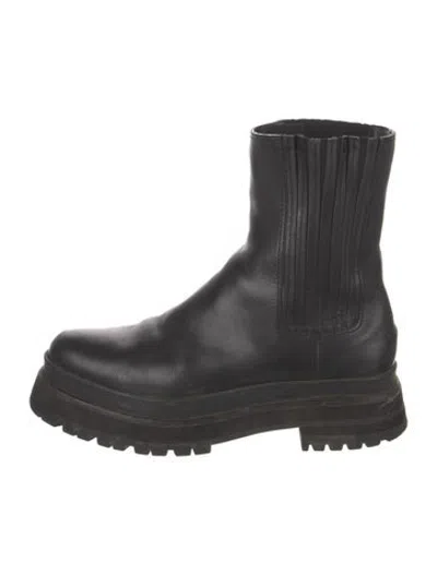 Pre-owned Loeffler Randall Leather Boots In Black
