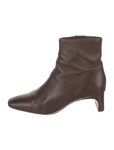 Pre-owned Loeffler Randall Leather Boots In Brown
