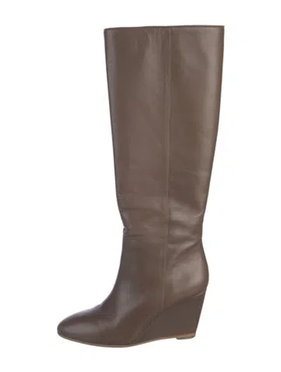 Pre-owned Loeffler Randall Leather Boots In Brown