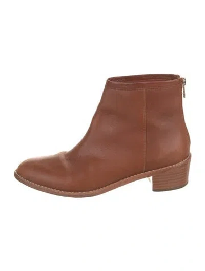 Pre-owned Loeffler Randall Leather Boots In Brown