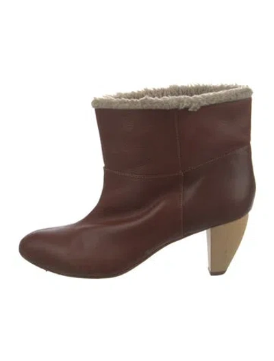 Pre-owned Loeffler Randall Leather Boots In Brown