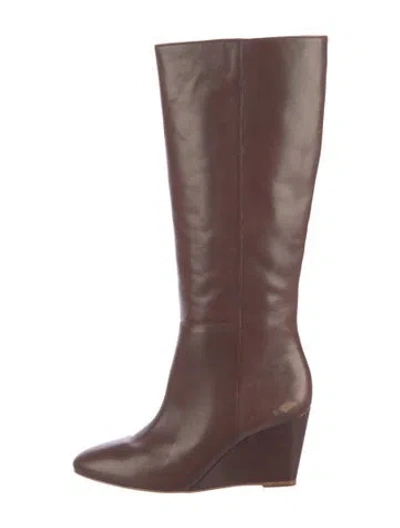 Pre-owned Loeffler Randall Leather Boots In Brown