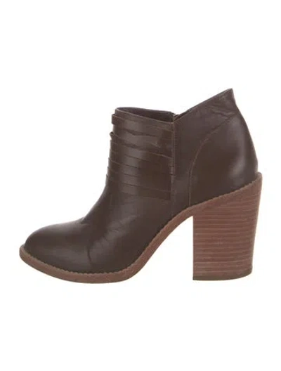 Pre-owned Loeffler Randall Leather Boots In Brown