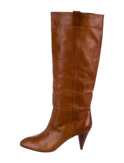 Pre-owned Loeffler Randall Leather Boots In Brown