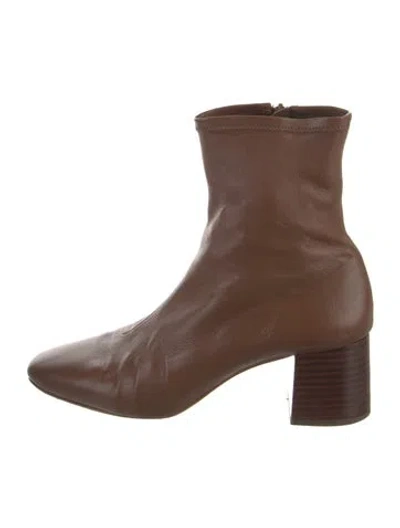 Pre-owned Loeffler Randall Leather Boots In Brown