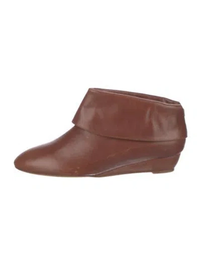Pre-owned Loeffler Randall Leather Boots In Brown