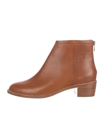 Pre-owned Loeffler Randall Leather Boots In Brown