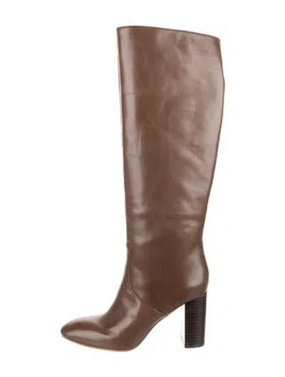 Pre-owned Loeffler Randall Leather Boots In Brown
